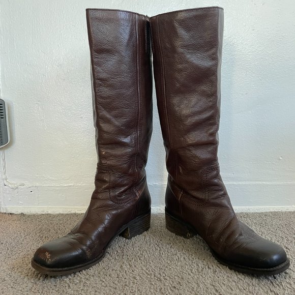 Lucky Brand Brown Leather Knee High Boots - Picture 4 of 5